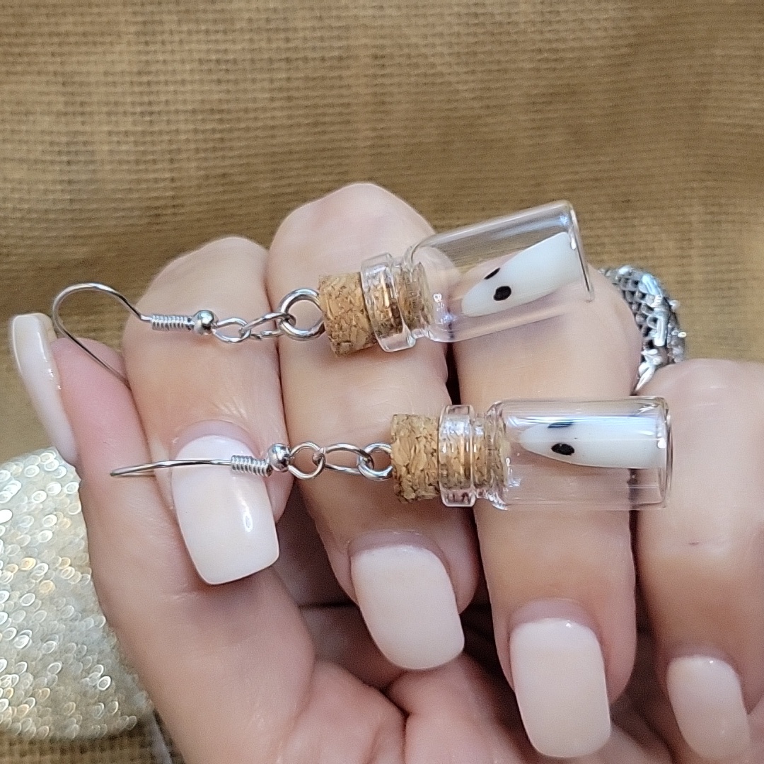 Ghost In A Bottle Earrings